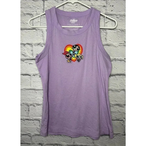 Women's The Powerpuff Girls Graphic Purple Tank Top Size M. - Picture 1 of 6